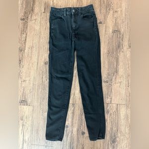 American Eagle size 00 360 next level stretch black jeans